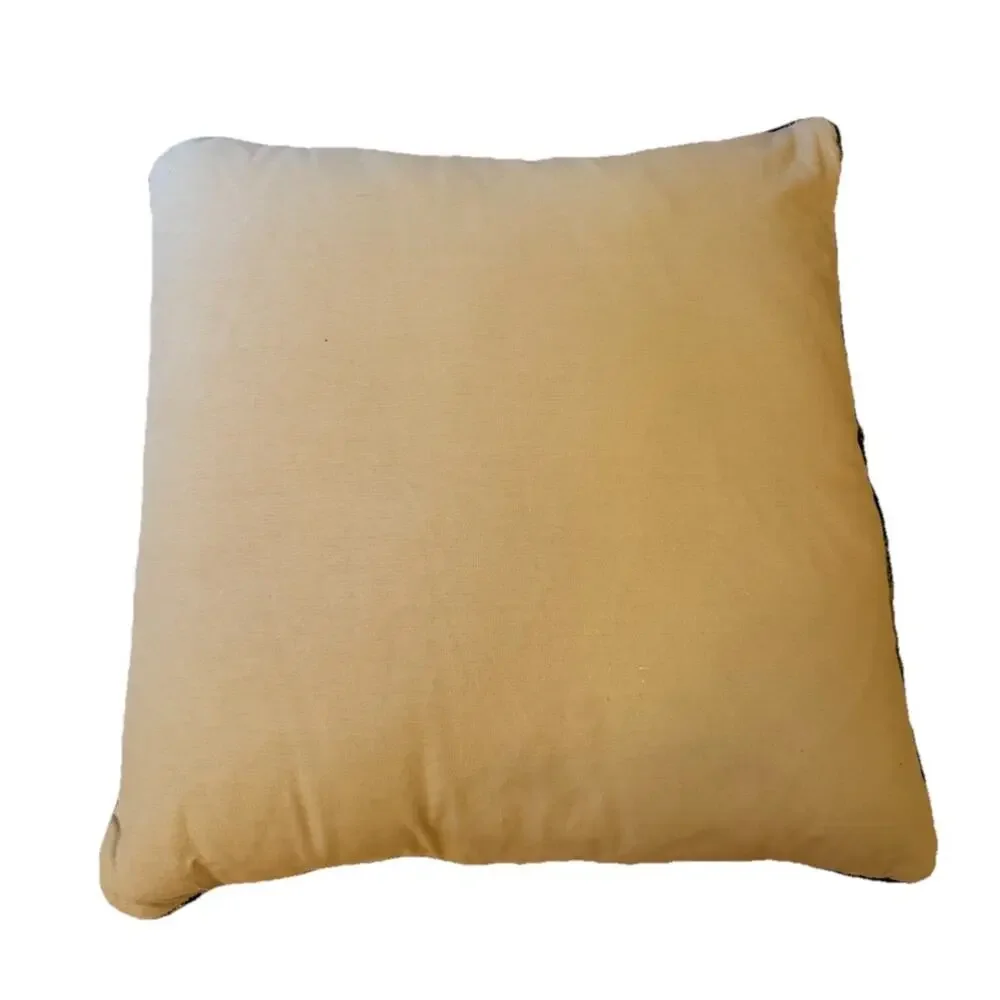 MADISON PARK Embroidered Throw Pillow With Piping 20” X 20” EUC 3588-20